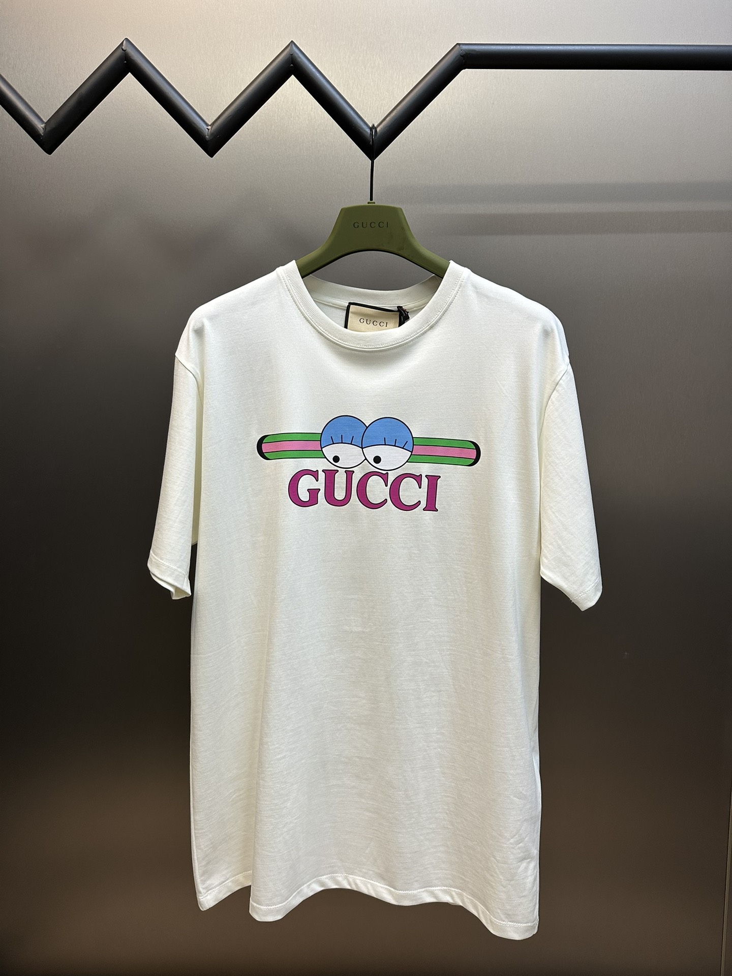 Gucci Clothing T-Shirt Printing Cotton Fabric Knitted Knitting Short Sleeve