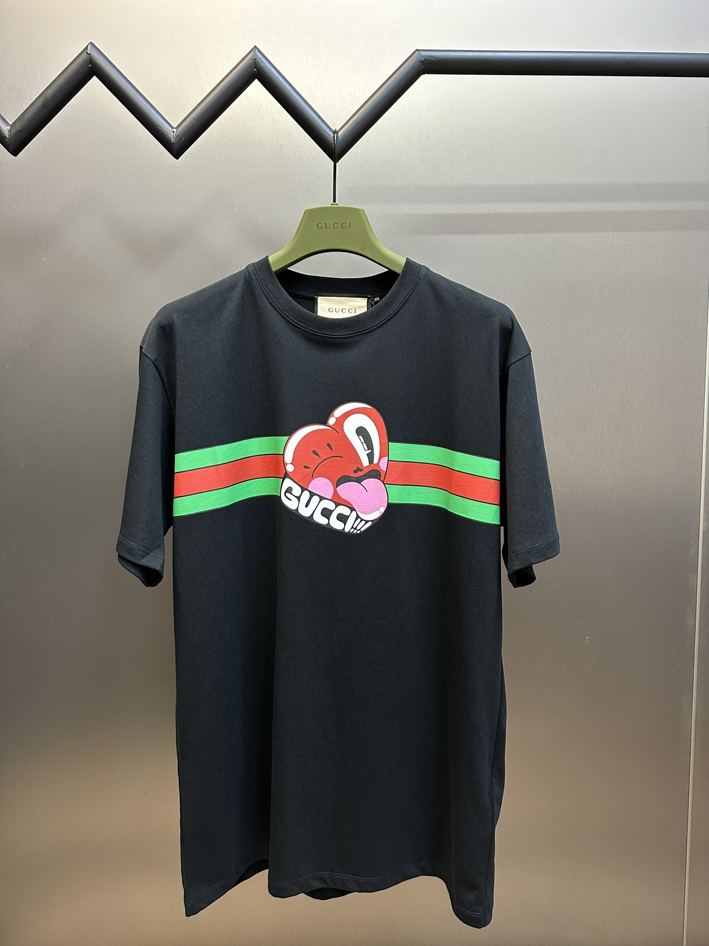 Gucci Clothing T-Shirt Printing Cotton Fabric Knitted Knitting Fall Collection Short Sleeve