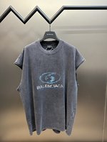 Balenciaga Clothing Tank Tops&Camis Printing Combed Cotton