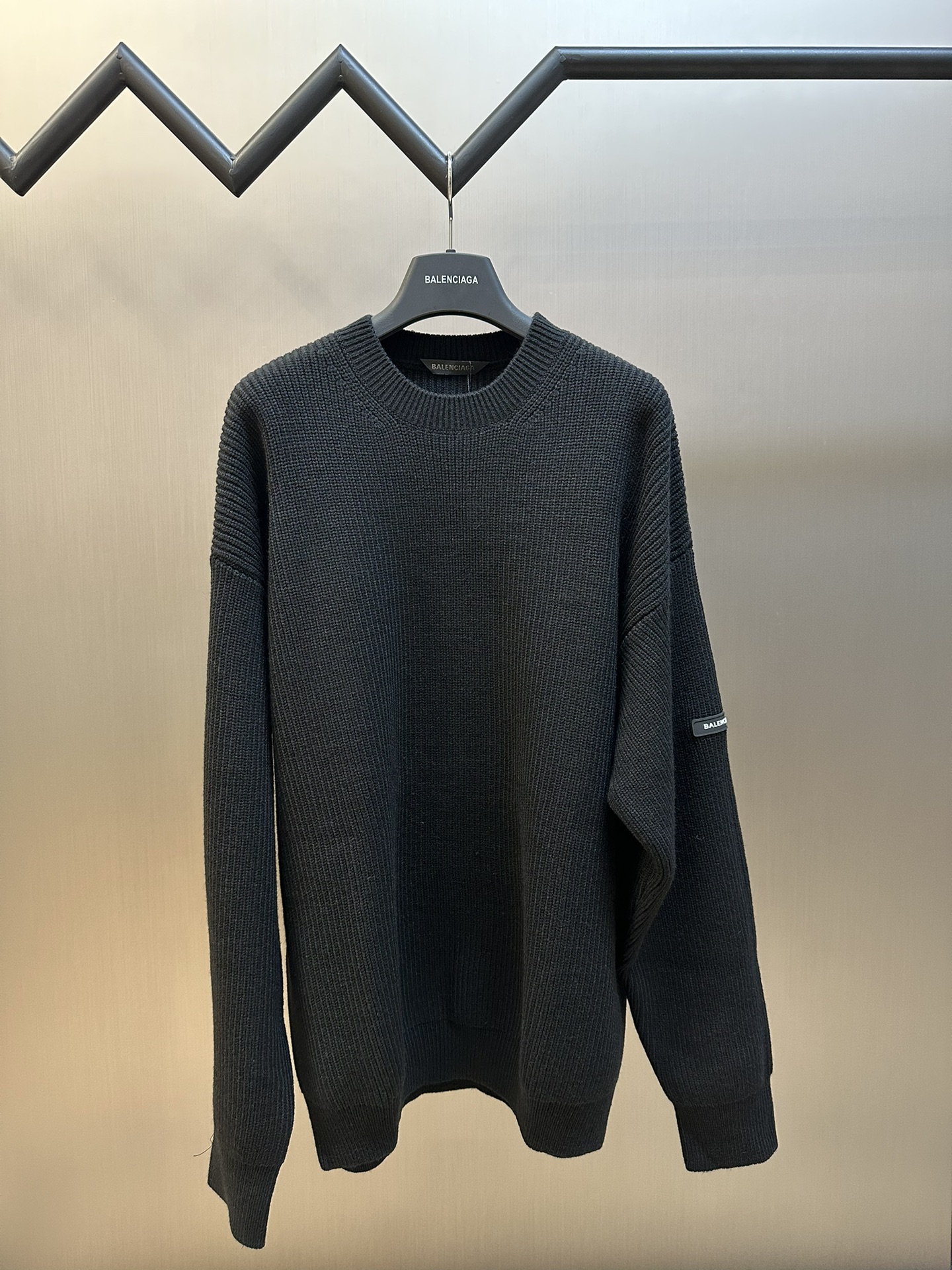 Balenciaga Clothing Knit Sweater Sweatshirts Knitting Rubber Spandex Wool