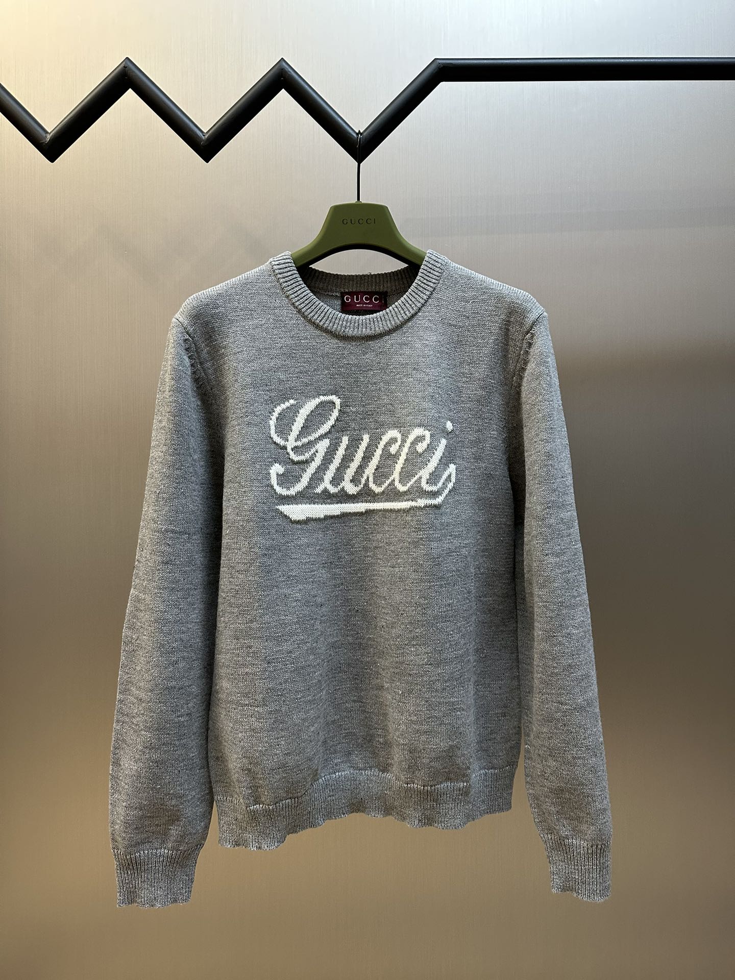 Gucci Flawless
 Clothing Sweatshirts Designer Fashion Replica
 Grey Weave Fabric Knitting Wool