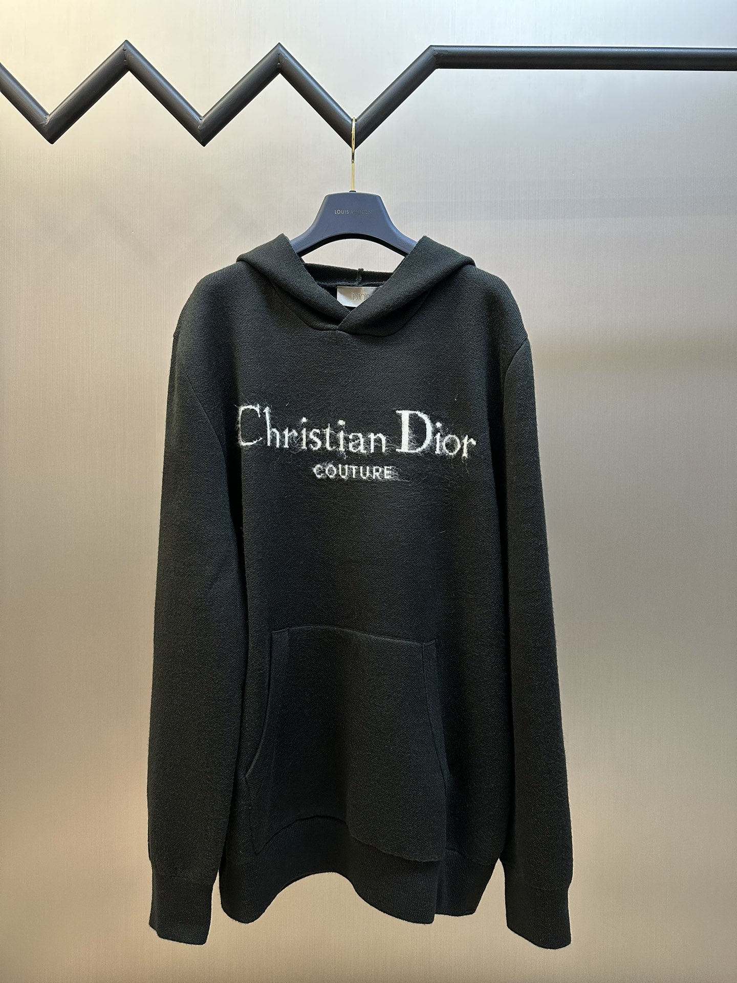 Suéter con capucha de punto con letras de mohair Dior talla: xs s m l