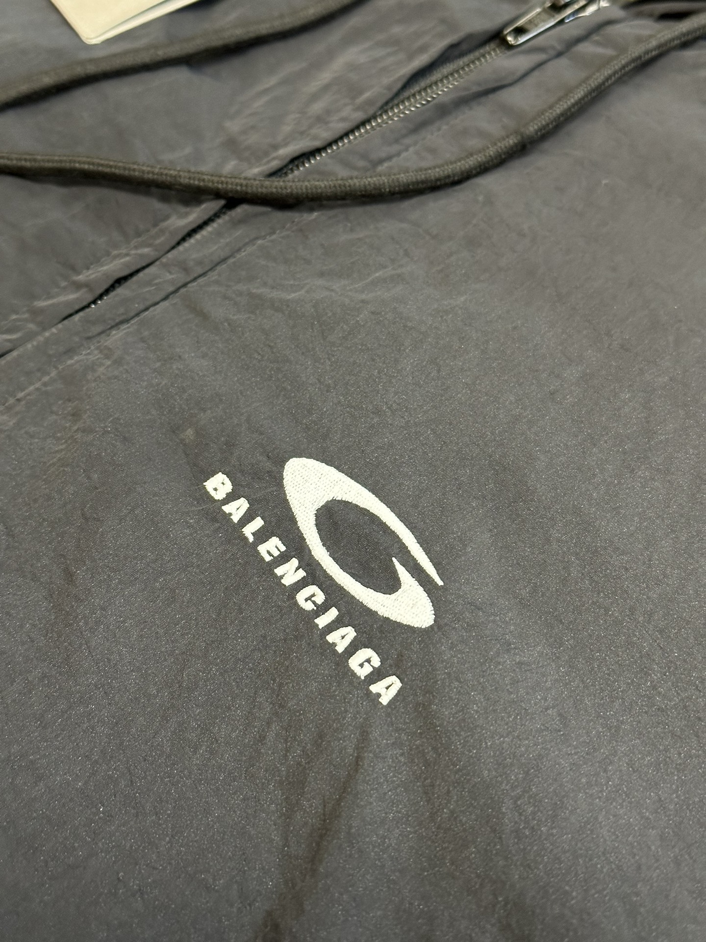 巴黎世家 黑色水洗校服外套 6