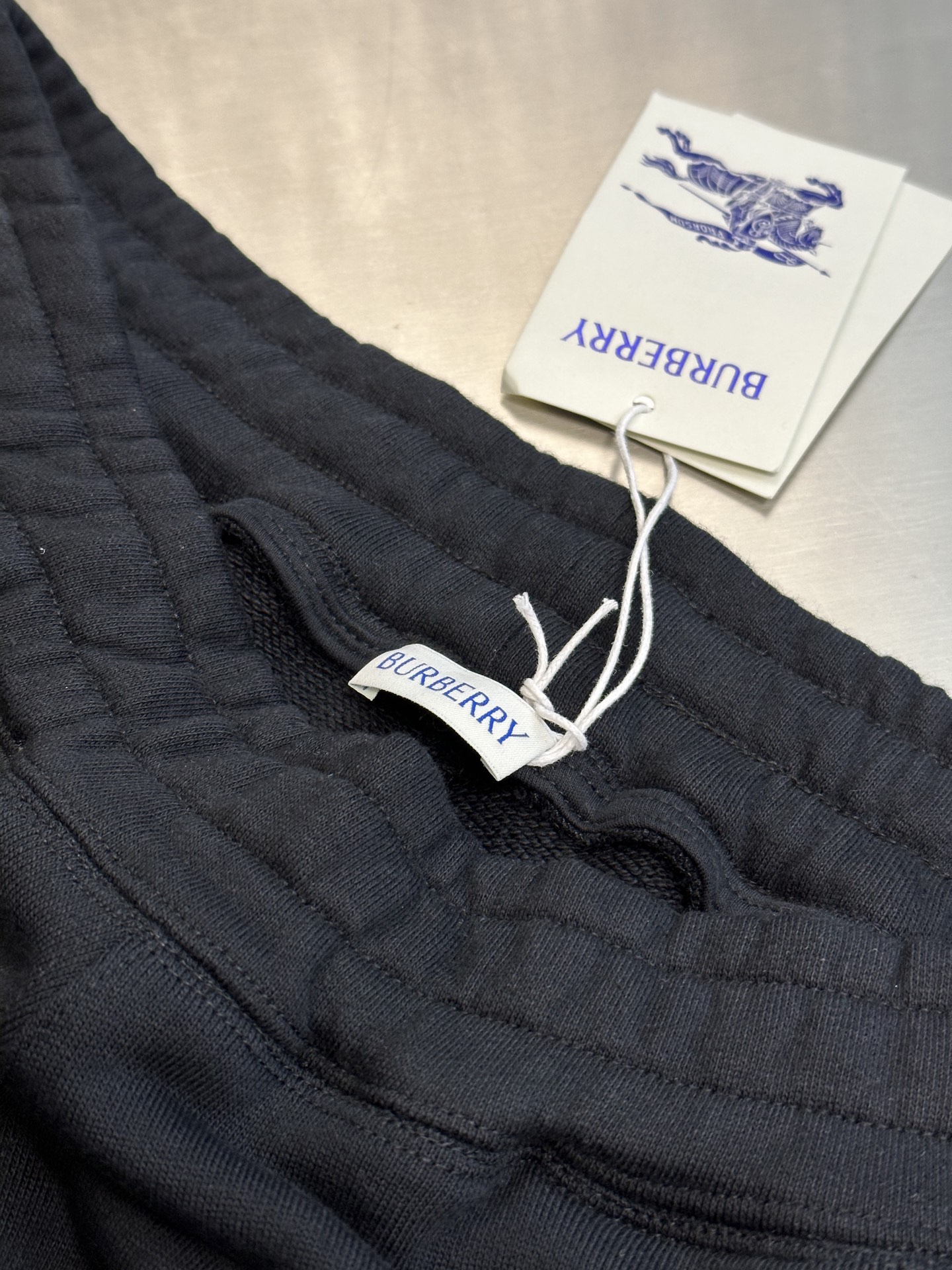Burberry Men's Black Cotton Sweat Shorts with Equestrian Knight Emblem 6 i1743621475311 4527 0 4