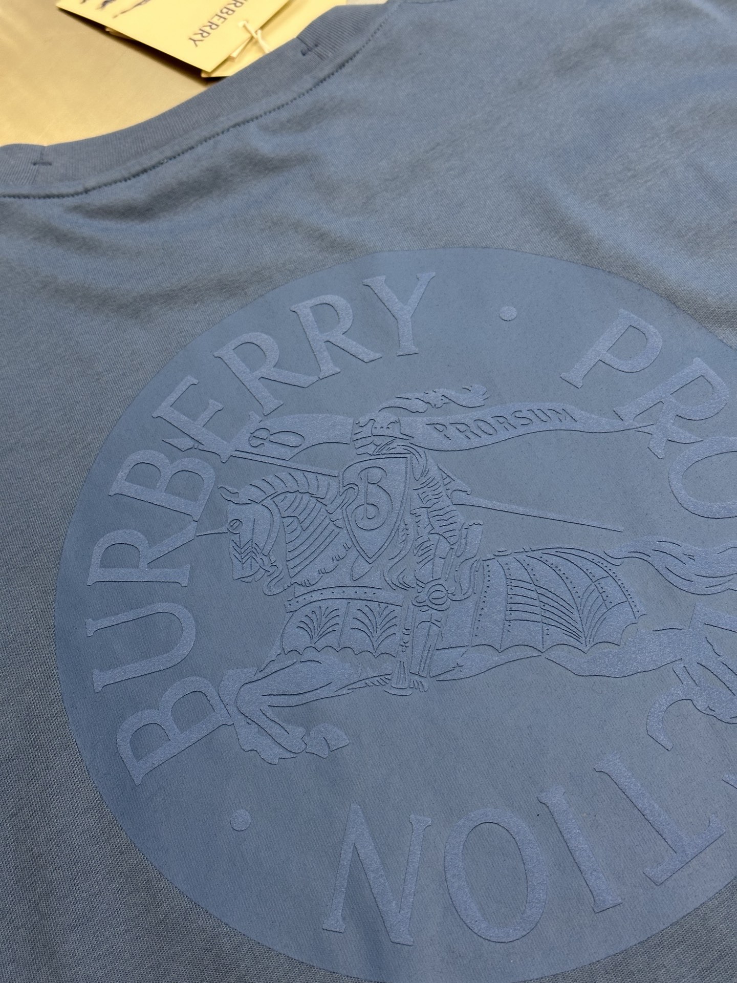 Burberry Men's Blue Cotton T-Shirt with Equestrian Knight Emblem - Casual Fit 10 i1743621542240 9963 0 8