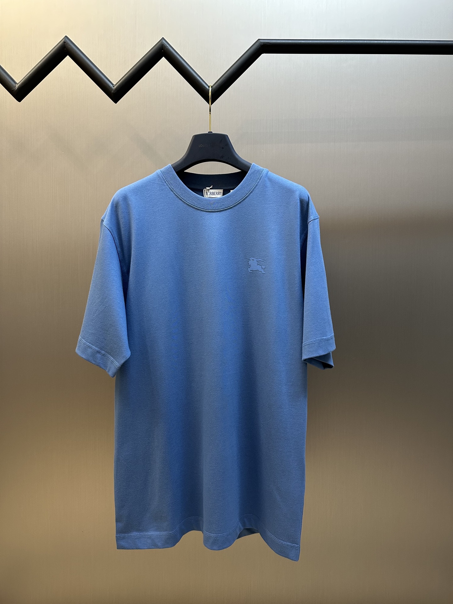 Burberry Men's Blue Cotton T-Shirt with Equestrian Knight Emblem - Casual Fit 2 i1743621542595 4733 0 0
