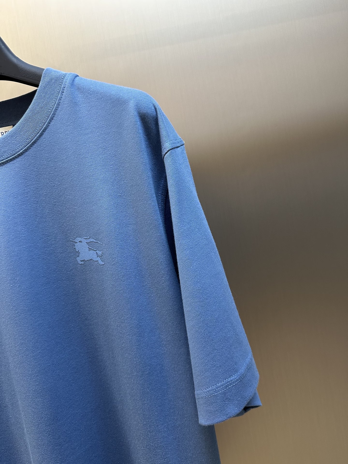 Burberry Men's Blue Cotton T-Shirt with Equestrian Knight Emblem - Casual Fit 4 i1743621542613 5012 0 2