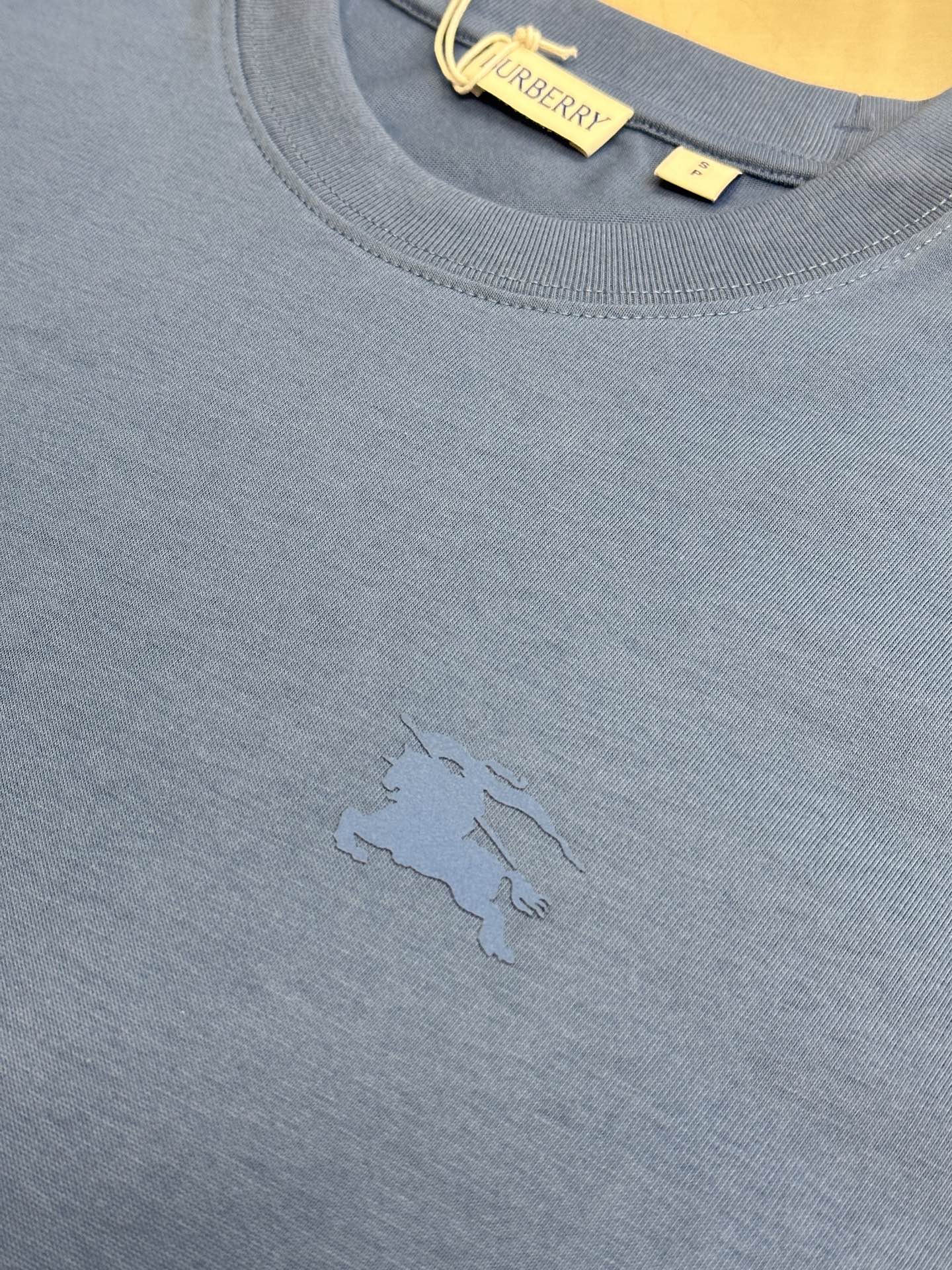 Burberry Men's Blue Cotton T-Shirt with Equestrian Knight Emblem - Casual Fit 7 i1743621542664 6774 0 5