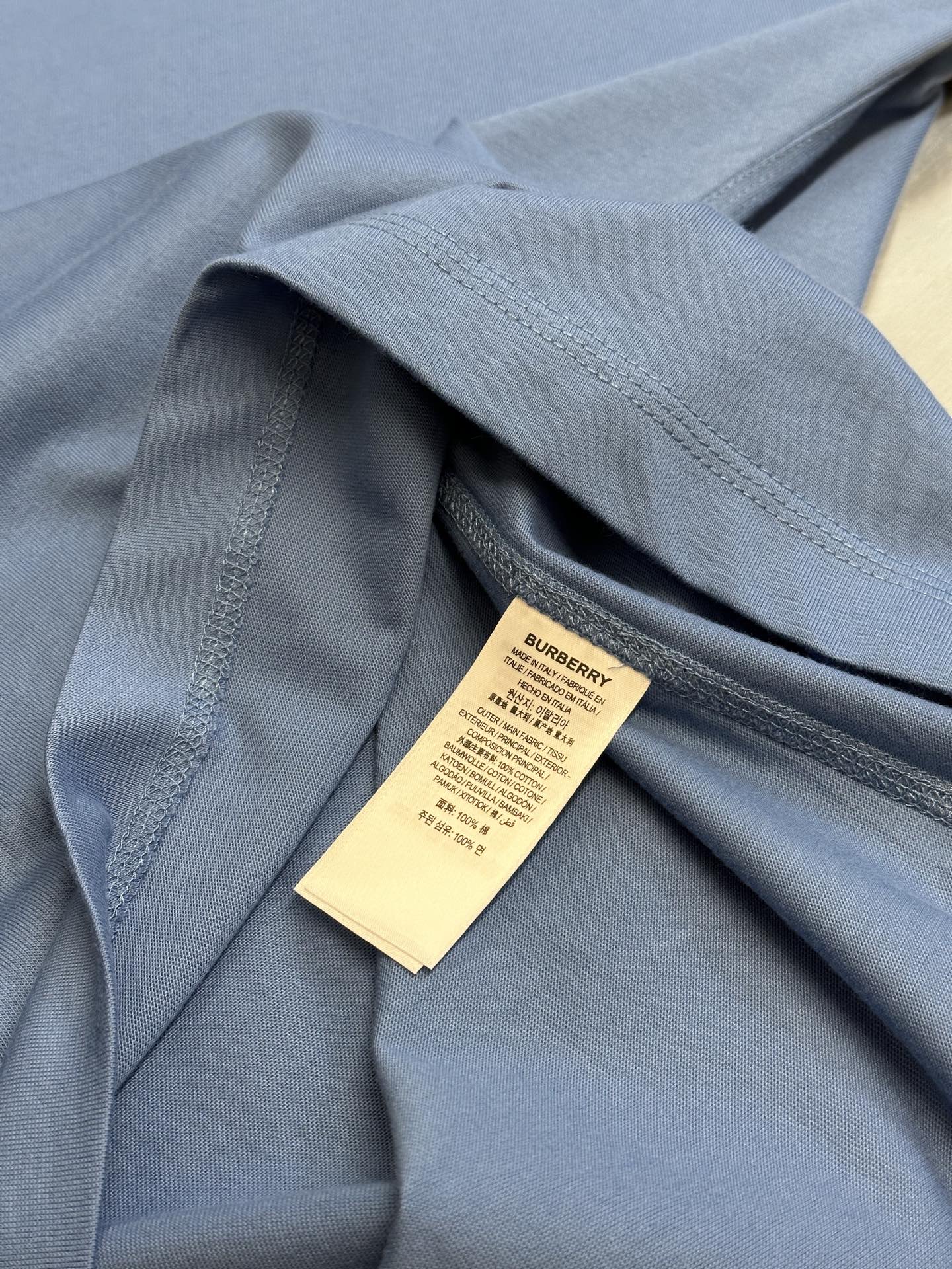 Burberry Men's Blue Cotton T-Shirt with Equestrian Knight Emblem - Casual Fit 9 i1743621544740 7722 0 7