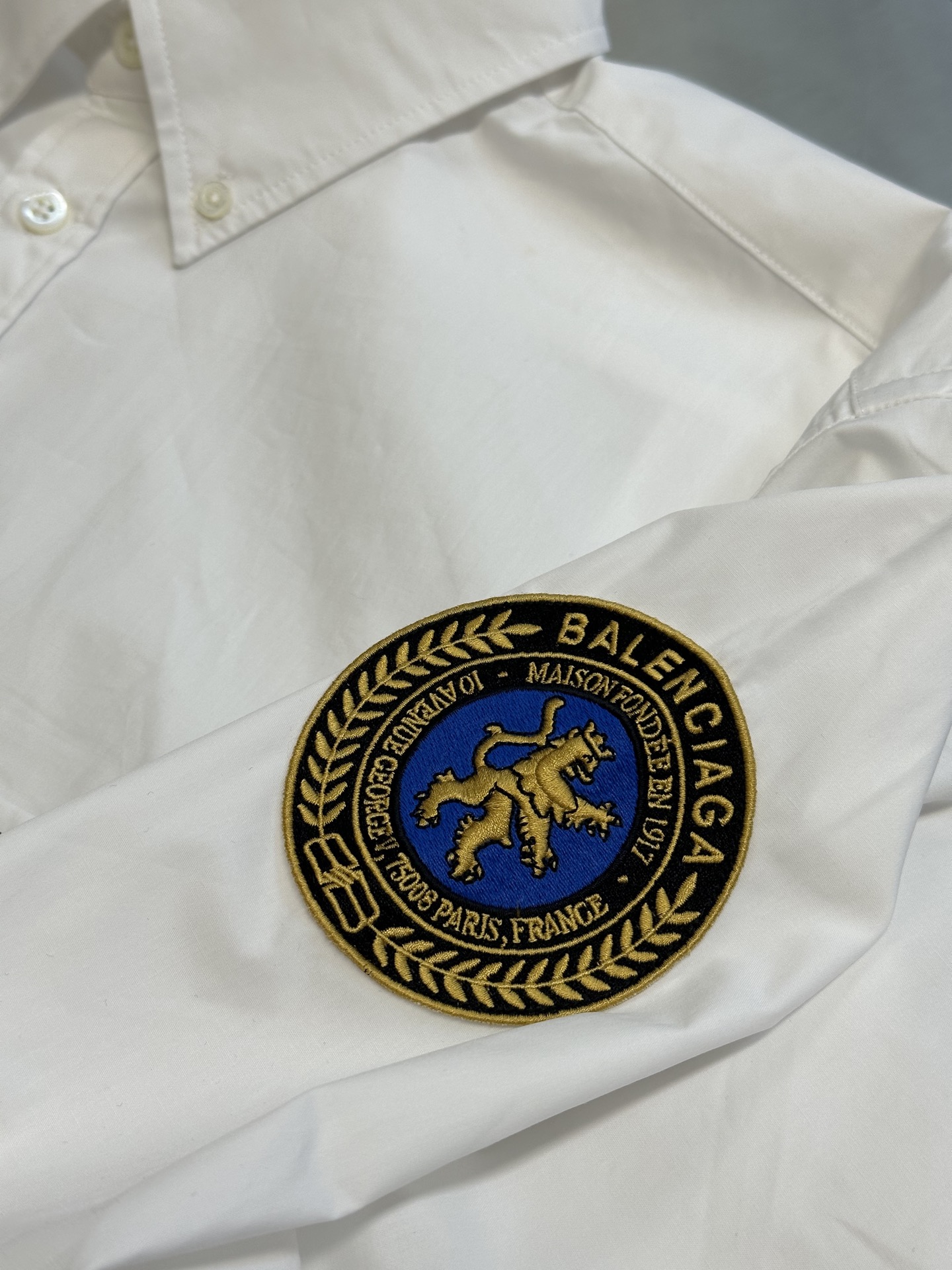 Paris Family Lion Bill Long Sleeve Shirt: Unique Embroidery and Tailoring Techniques Enhance Style - 图片 7
