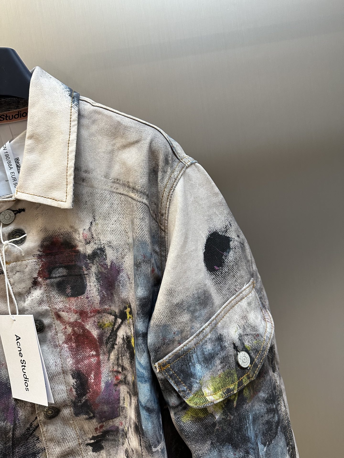 Cotton Tarpaulin Jacket with Phantom Pattern and Unique Details in Size 44-52 - 图片 3