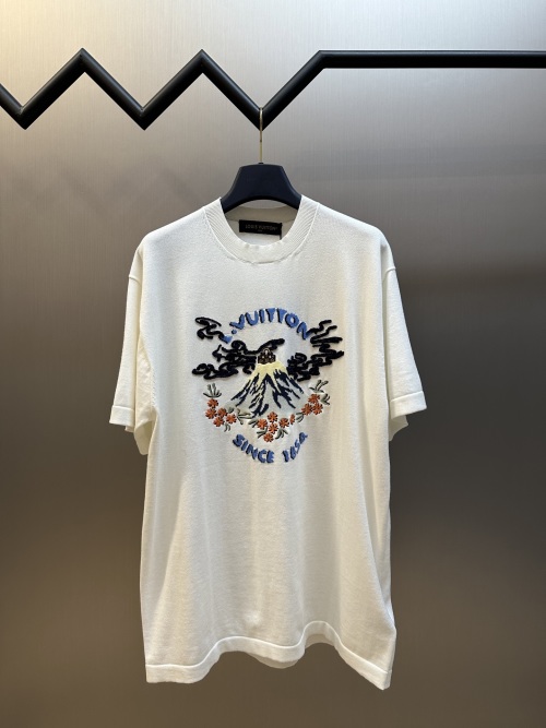Louis Vuitton x Nigo Knit T-Shirt Short Sleeve Cotton Blend White 1 Louis Vuitton x Nigo Knit T-Shirt Short Sleeve Cotton Blend White