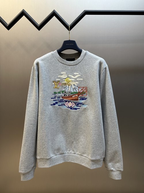 Louis Vuitton x Nigo Fishing Embroidered Sweatshirt Cotton Fleece Fabric