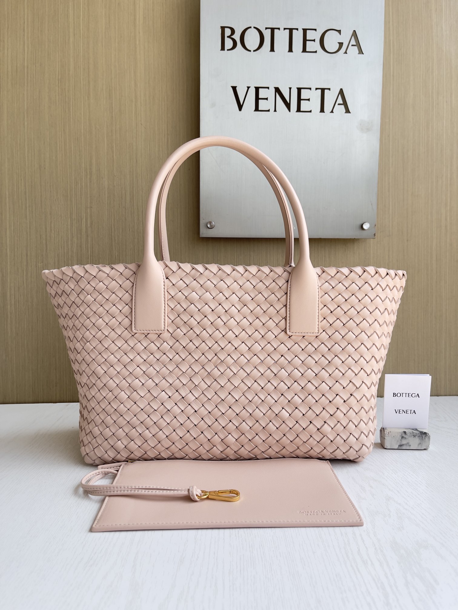 Bottega Veneta Hand-woven lambskin inside and out