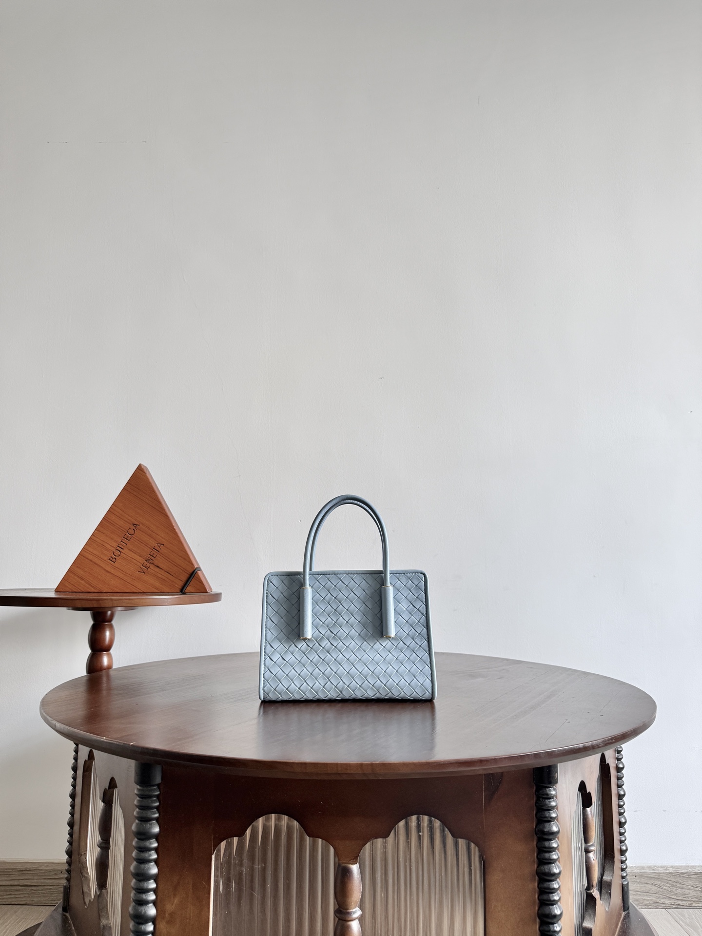 Bottega Veneta Blue Woven Tote Bag