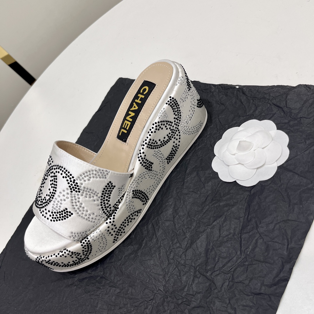 Chanel Shoes Slippers Silk Spring/Summer Collection