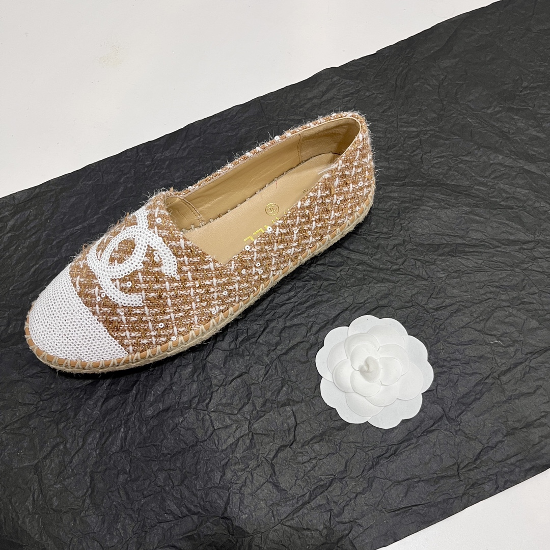 Chanel Shoes Espadrilles Online From China Designer
 Hemp Rope Rubber Sheepskin Silk