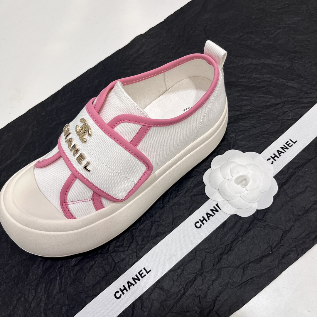 Chanel Skateboard Shoes Canvas Shoes Casual Shoes White Canvas Sheepskin Casual