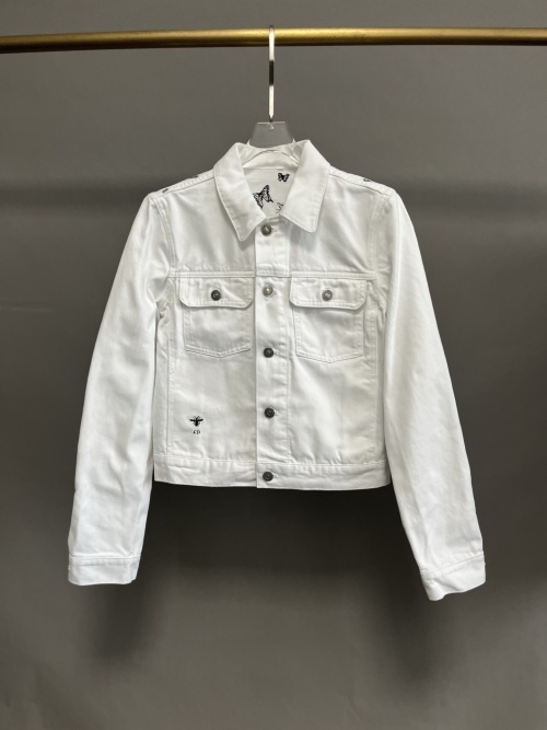 Christian Dior 2025SS White Jacket with Butterfly and CD Logo Embroidery 1 Christian Dior 2025SS White Jacket with Butterfly and CD Logo Embroidery