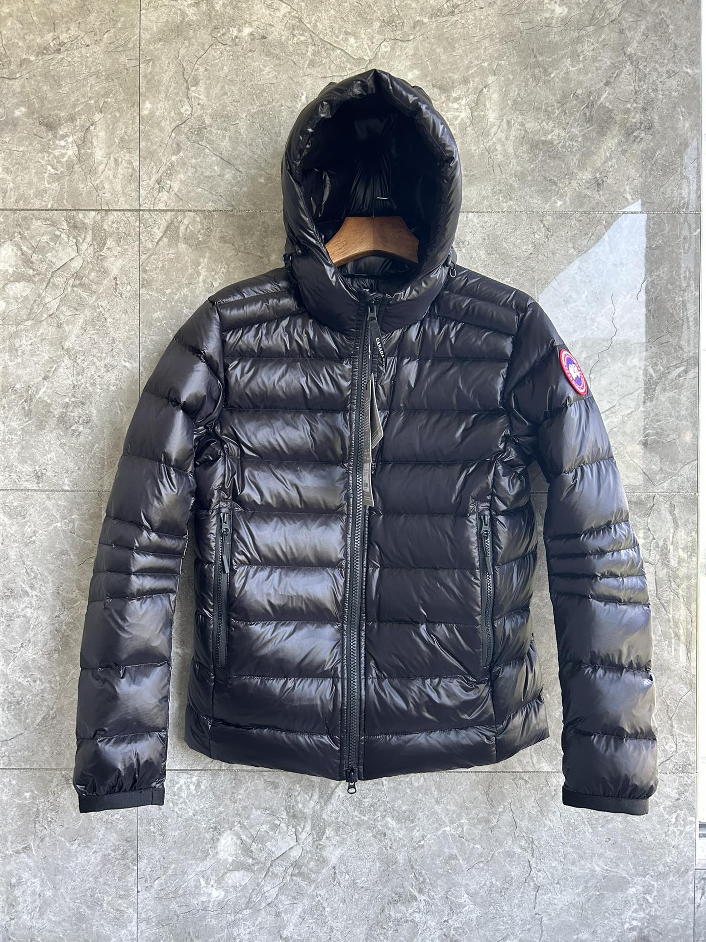 Crofton Lightweight Black Jacket with Red Logo - Unisex Style 2 i1754620775 4696 1