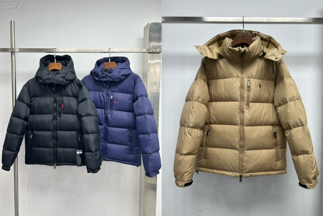 Polo Ralph Lauren Embroidered Down Jacket – Stylish & Warm, Various Colors