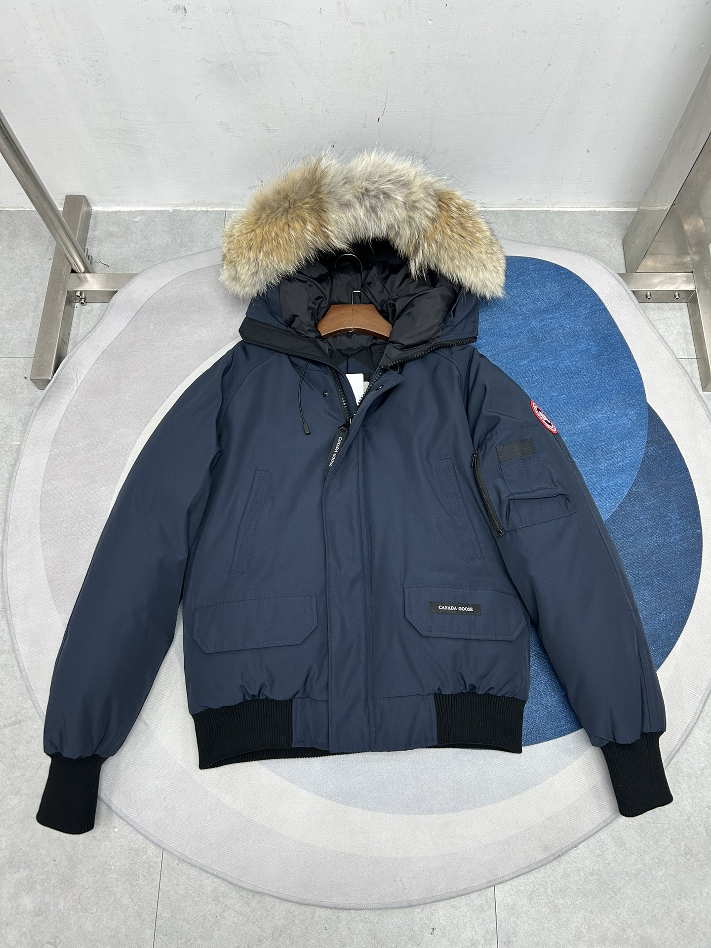 Chilliwack Bomber Down Jacket with Fur Hood - Unisex, Deep Blue 4 i1761890519 2761 0