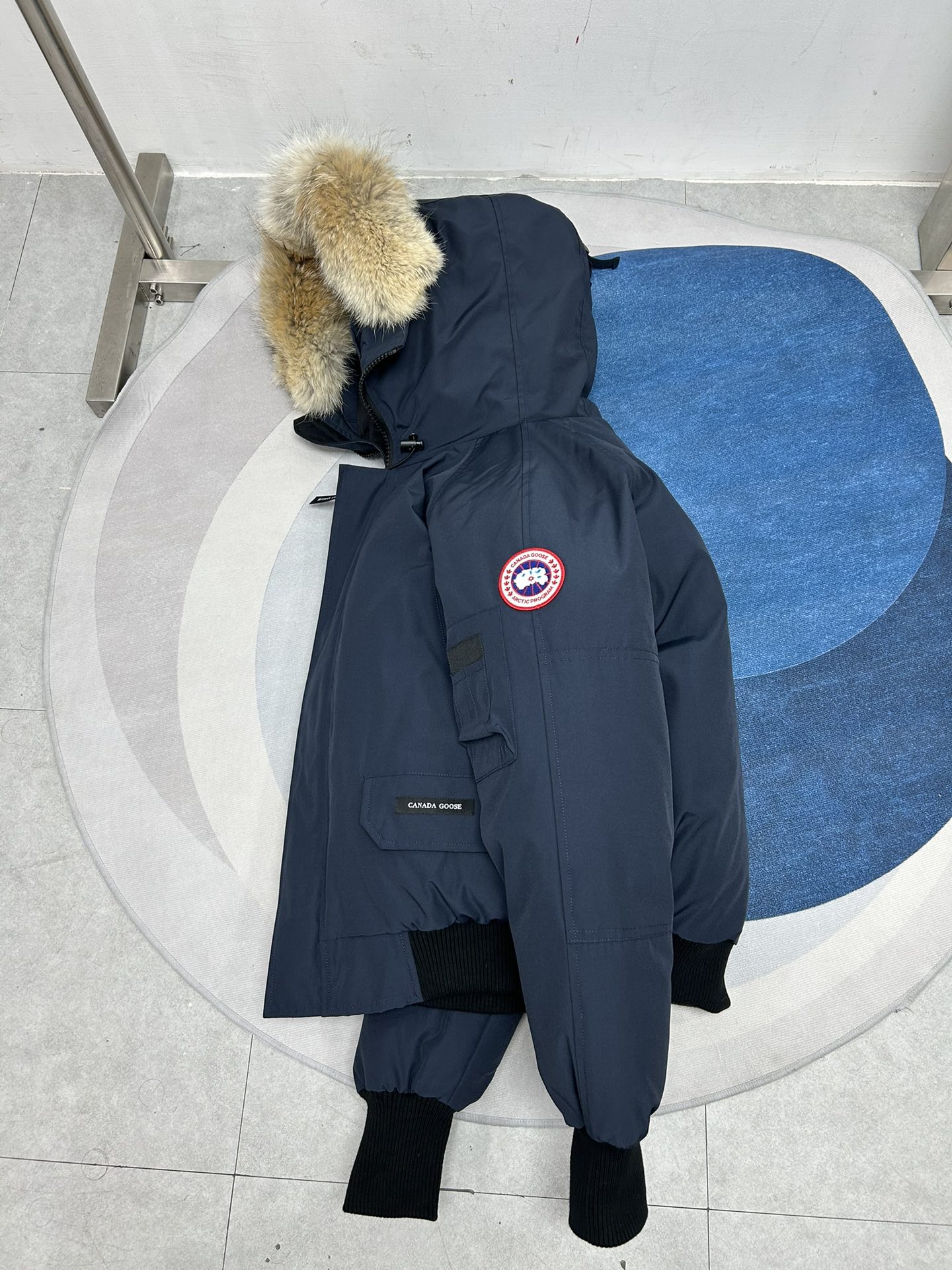 Chilliwack Bomber Down Jacket with Fur Hood - Unisex, Deep Blue 6 i1761890519 3416 9