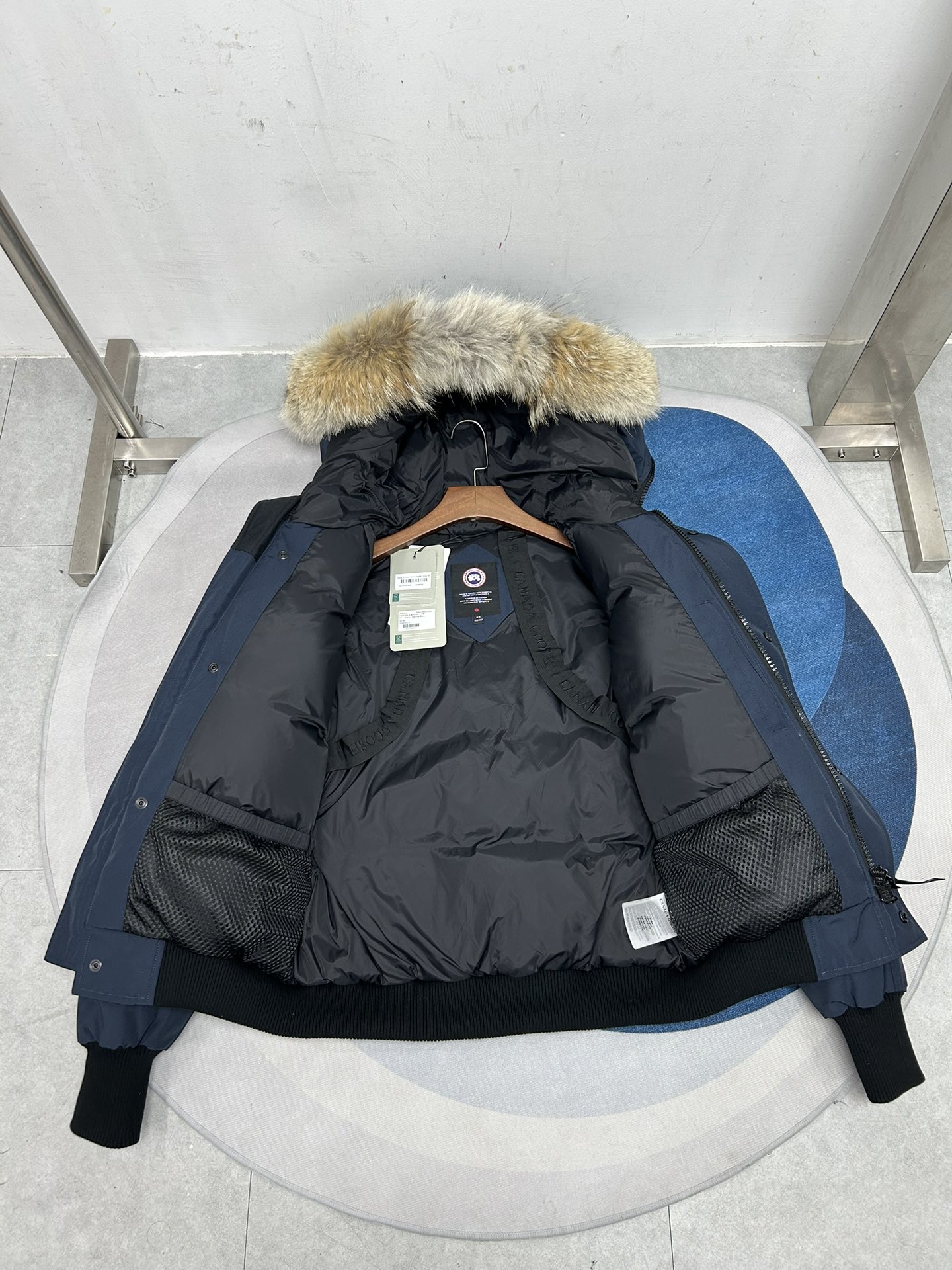 Chilliwack Bomber Down Jacket with Fur Hood - Unisex, Deep Blue 5 i1761890519 8928 1