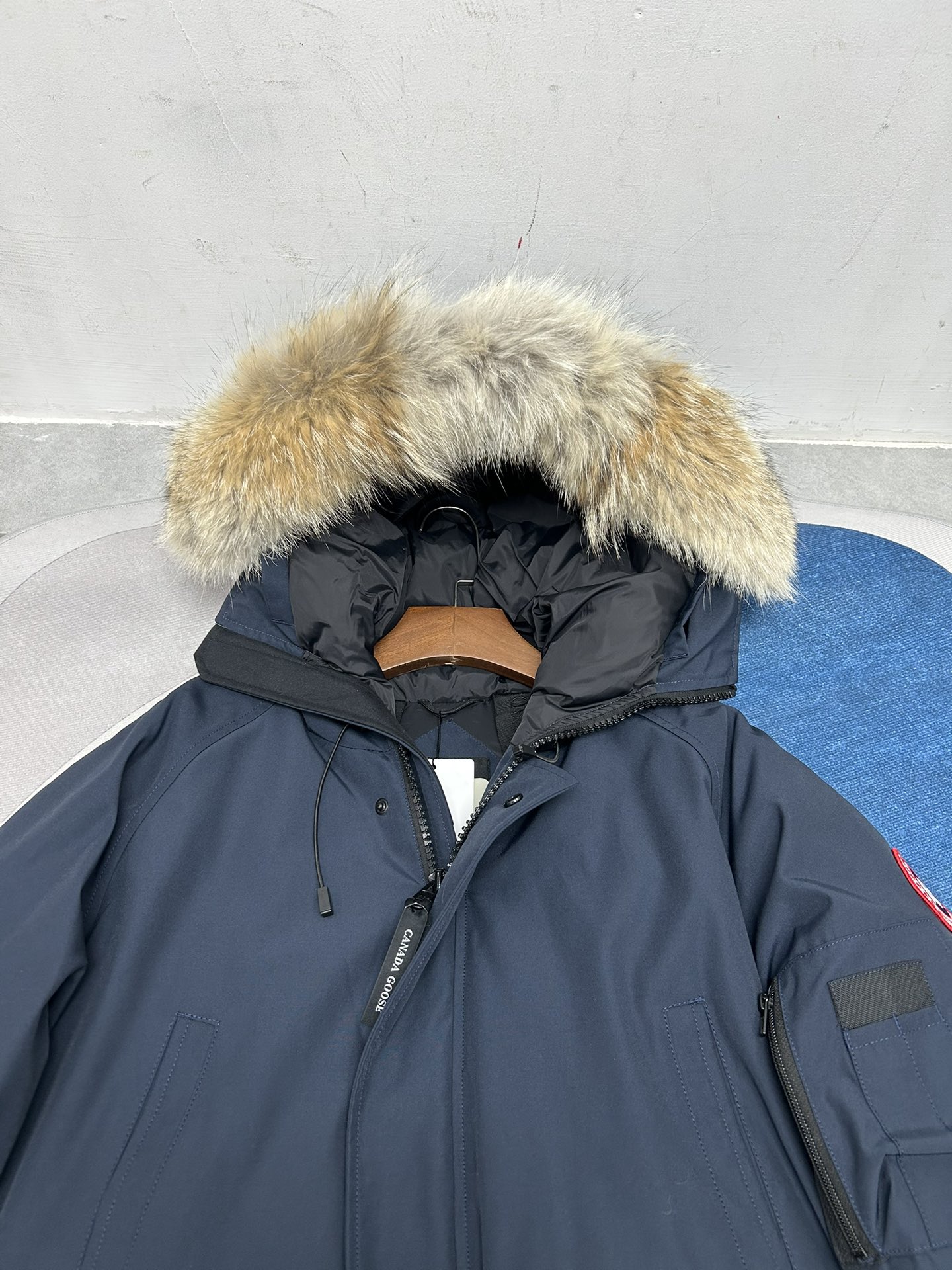 Chilliwack Bomber Down Jacket with Fur Hood - Unisex, Deep Blue 11 i1761890520 2102 11