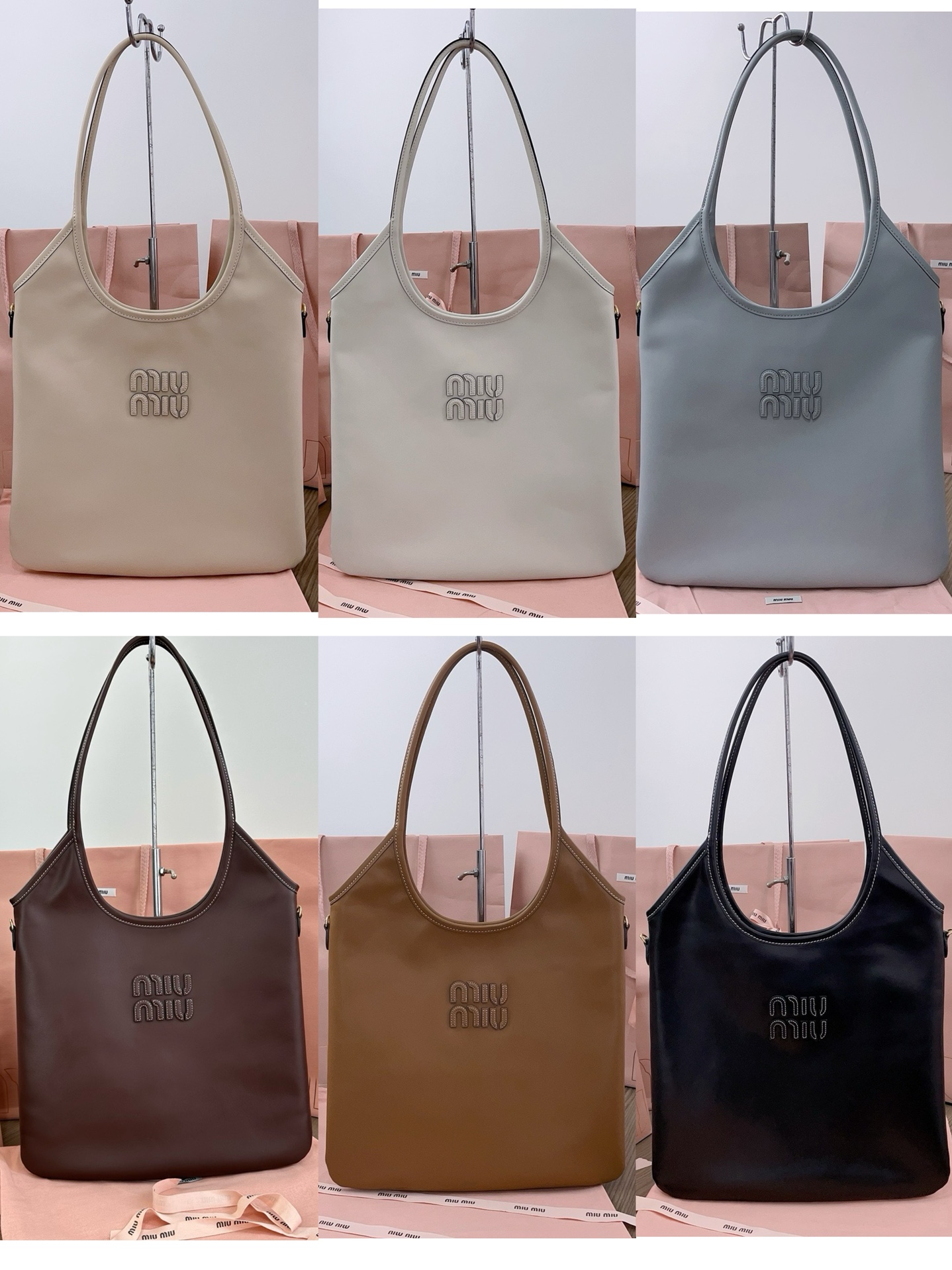 תיק כתף מעור יוקרתי לנשים Miu Miu 5BG231 ב-6 צבעים אלגנטיים