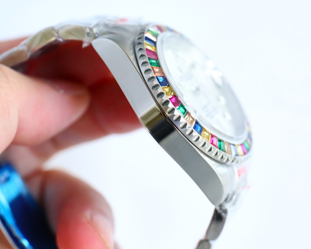 Luxurious Rolex ROLEX: Three Pearl Steel Belt Wristwatch with Diamond Shell. - 图片 8