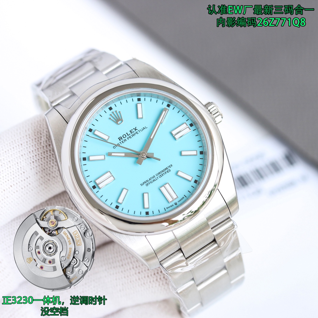 EW美版劳力士泡泡面ROLEX蚝式恒动系列124300定制版3230一体机三码合一附带NFC感应卡腕表️