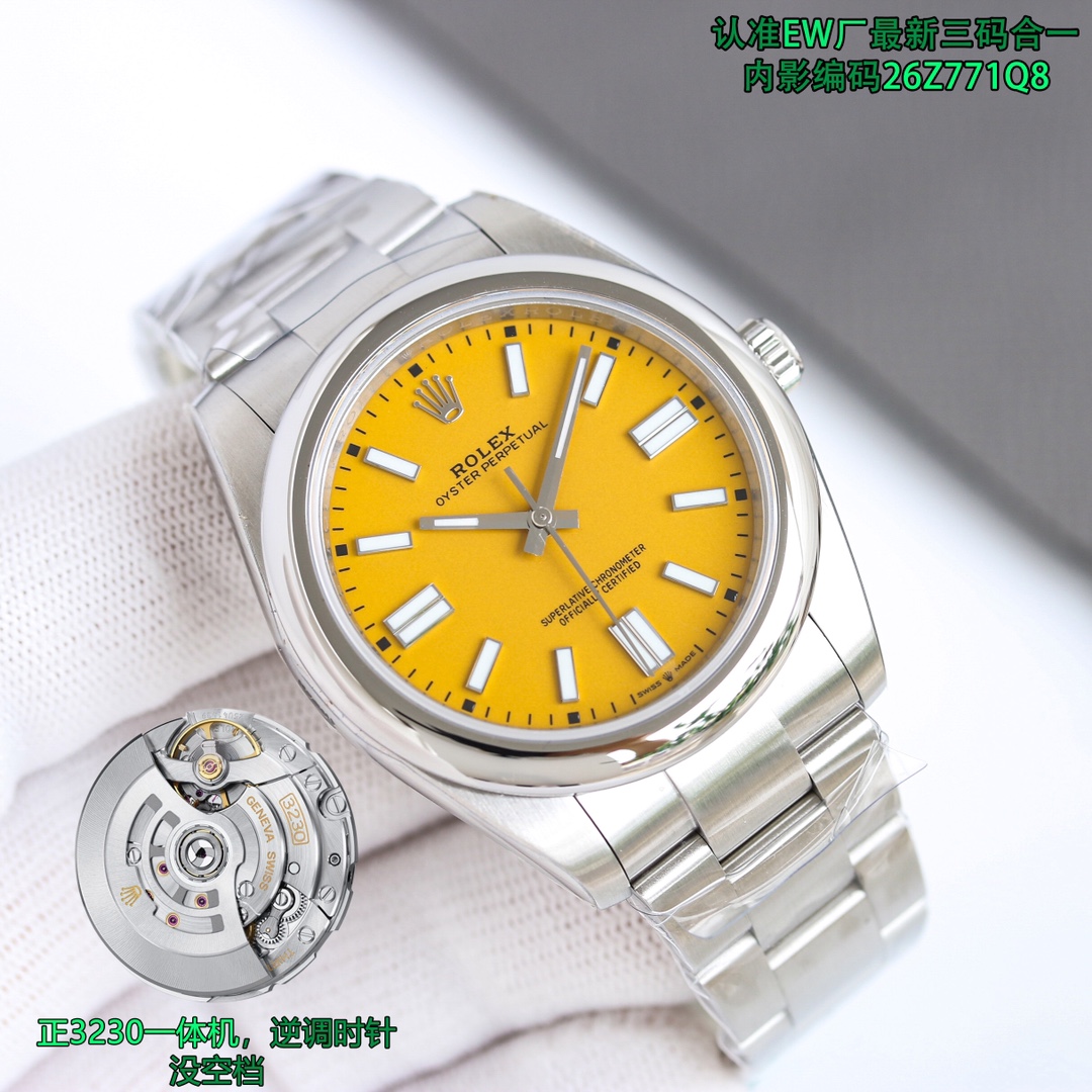 EW美版劳力士泡泡面ROLEX蚝式恒动系列124300定制版3230一体机三码合一附带NFC感应卡腕表️