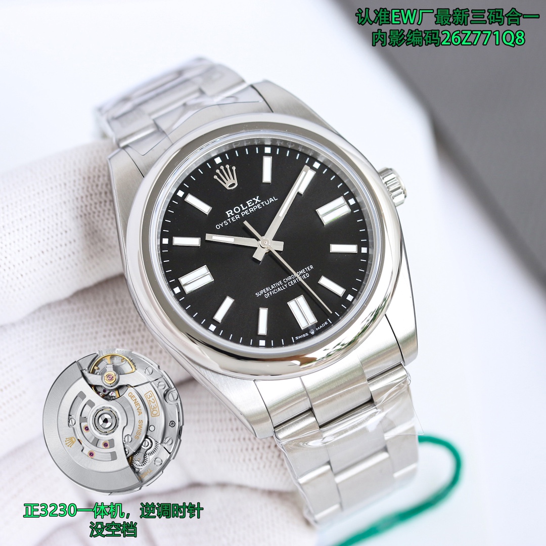 EW美版劳力士泡泡面ROLEX蚝式恒动系列124300定制版3230一体机三码合一附带NFC感应卡腕表️