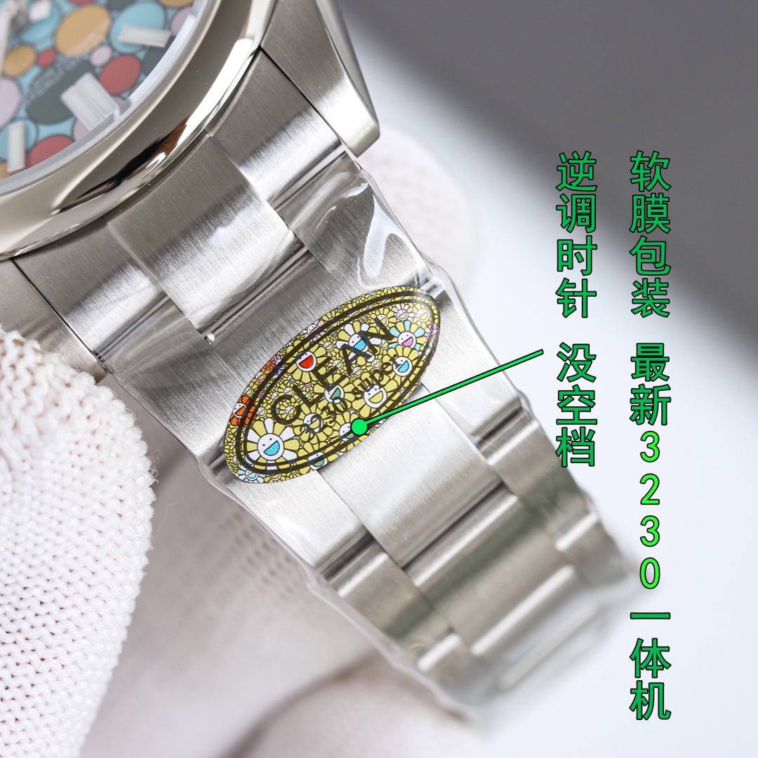 Clean劳力士泡泡面ROLEX蚝式恒动系列124300定制版3230一体机三码合一附带NFC感应卡腕表