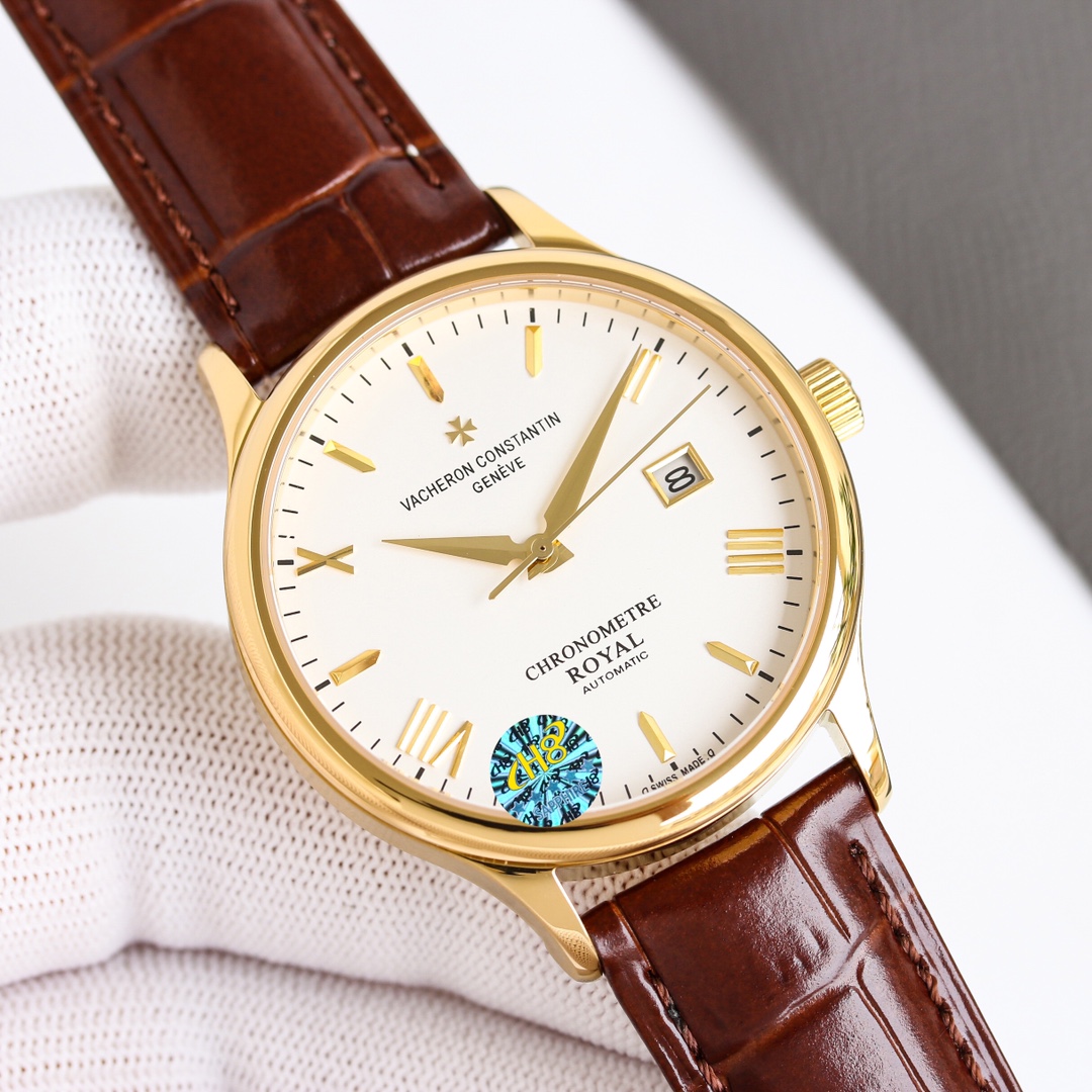 NO:741739,White shell gold rose Vacheron Constantin heritage series watches are now on the market!  Simple and elegant, the perfect combination makes you feel the elegant and gentlemanly atmosphere!  [Gift] This watch is equipped with an original imported ultra-thin movement, with a vibration frequency of 28,800 times per hour, stable performance, and zero repairs!  The case is made of 316 stainless steel and has a sapphire glass mirror!  Paired with original Italian leather strap buckle, 40 mm in diameter, super waterproof, simple and elegant, high-end quality, suitable for various business occasions, the first choice for gift giving!  ,,vacheron19860909白壳 金玫 江诗丹顿传承系列腕表火爆上市！简雅大方,完美结合,让你感受优雅绅土气息！[礼物]该表搭载原装进口超薄机芯,每小时振频28800次,性能稳定,零返修！表壳 釆用316 精钢,蓝宝石玻璃镜面！搭配意大利真皮表带原装扣,直径40 mm,超强防水,简洁大气,高端品质,适合各种商务场合,送礼首选！,,vacheron,Watch