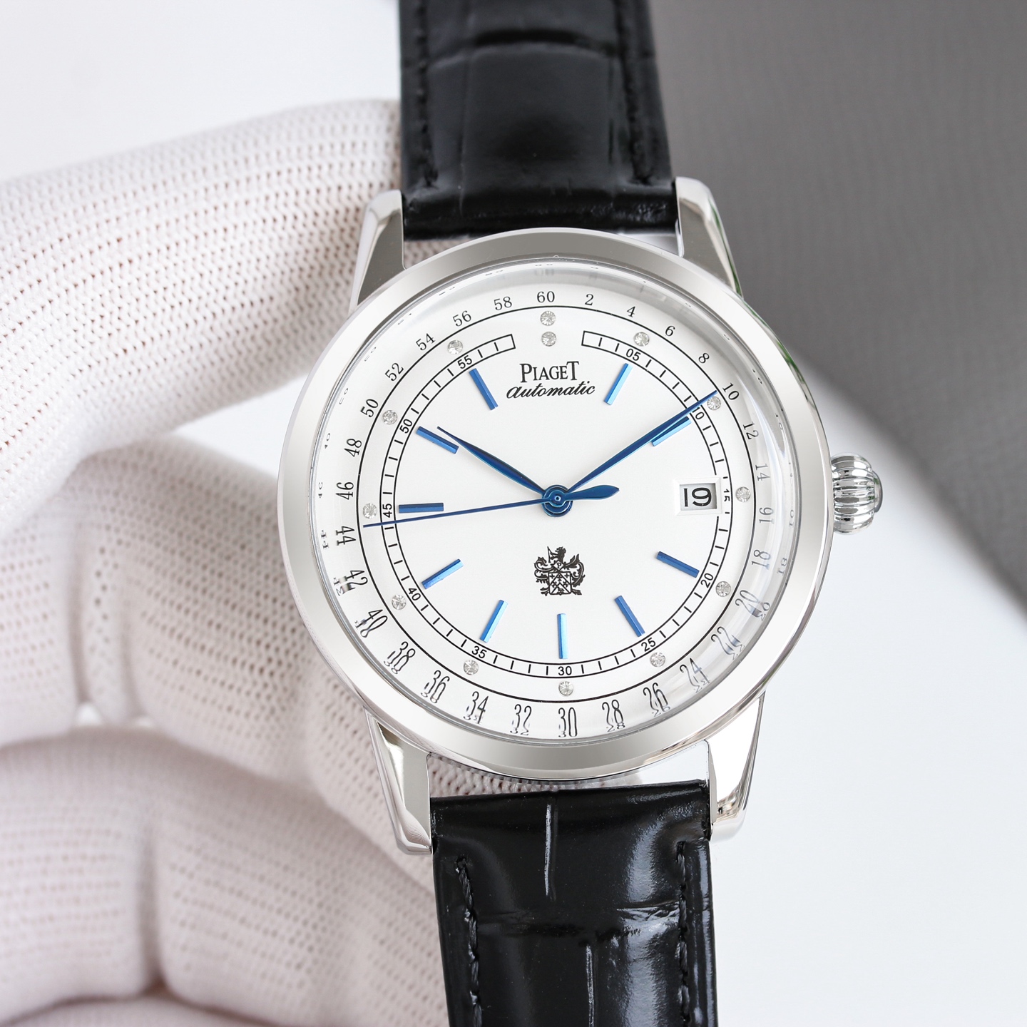Piaget Altiplano GOA29192 white gold case, silver-white dial, black leather strap 40mm Men's Automatic