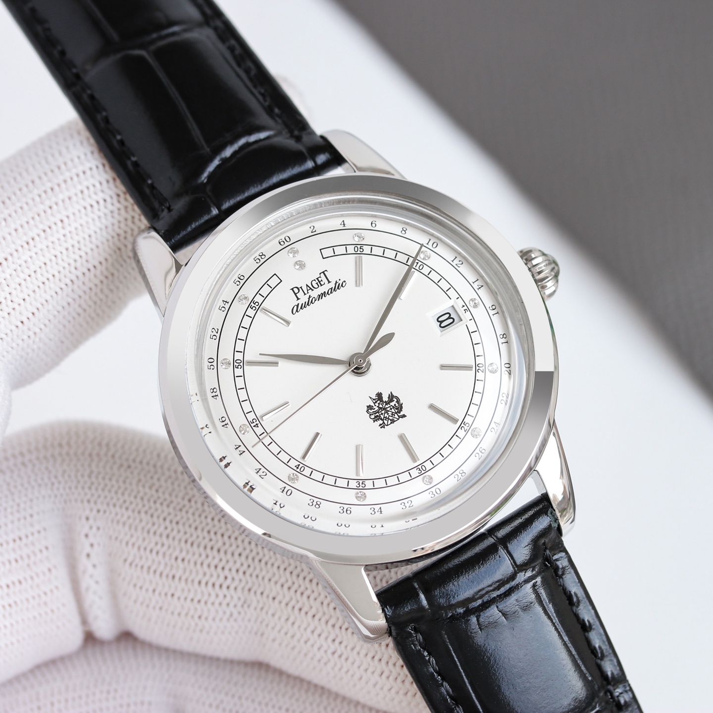 Piaget Altiplano GOA29192 white gold case, silver-white dial, black leather strap 40mm Men's Automatic