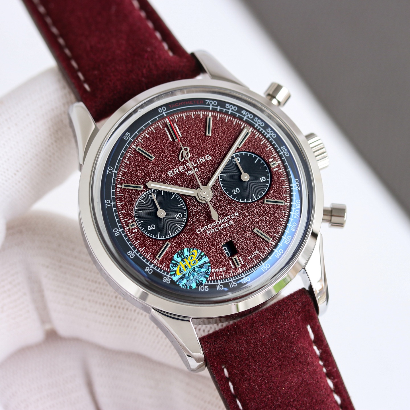 NO:157387,White shell, rose shell BLS new product Breitling Puya B01 Chronograph Premier B01 Chronograph (same as Daniel Wu) Material 316L stainless steel Diameter 42mm Thickness 13.65mm Watch glass Cover Curved crystal glass, double-sided anti-glare treatment Bottom Screw-in stainless steel, transparent sapphire crown Original pin buckle Movement Asia-movement BLS, first choice for reproduction!  Exquisite recommendation for men's multifunctional mechanical watch, breitling19860909白壳,玫壳 BLS新品 百年灵 璞雅B01计时腕表Premier B01 Chronograph（吴彦祖同款） 材质 316L精钢 直径 42毫米 厚度 13.65毫米 表镜 锅盖弧面水晶玻璃,双面防眩处理 表底 旋入式精钢,透明蓝宝石 表冠 原装针扣 机芯Asia-机芯 BLS出品,复刻首选！ 精致推荐男士多功能机械腕表,,breitling,Watch