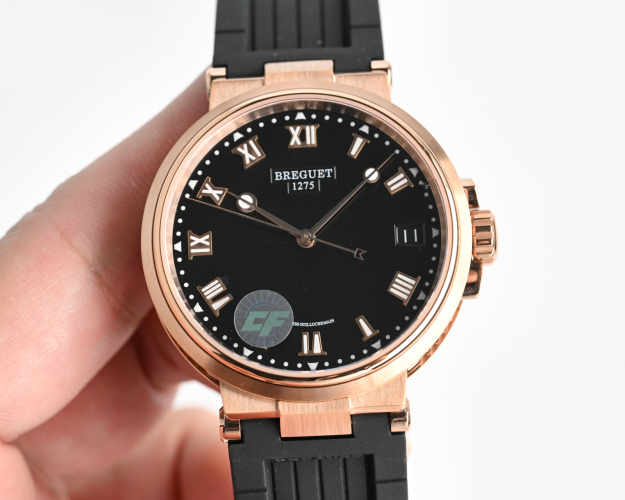 Marine Series 5517 Rose Gold Case Black Dial Rubber Strap Men's Watch 1 Marine Series 5517 Rose Gold Case Black Dial Rubber Strap Men's Watch