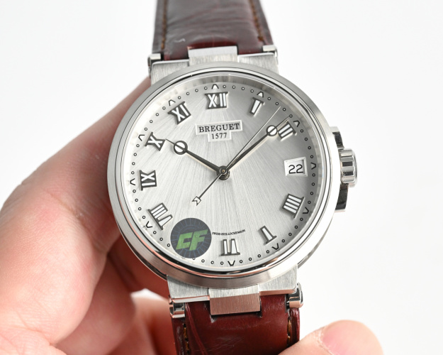 Breguet Marine 5517 Series Automatic Men's Watch - Silver Dial, Leather Strap 1 Breguet Marine 5517 Series Automatic Men's Watch - Silver Dial, Leather Strap
