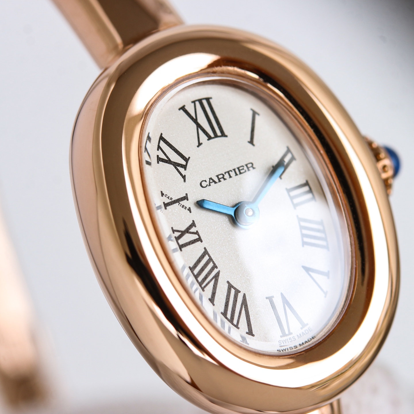 Cartier Baignoire WGBA0019 rose gold case and bangle, silver dial 24.6mm Women's Quartz