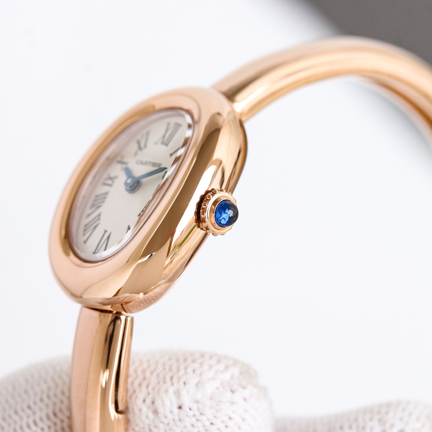 Cartier Baignoire WGBA0019 rose gold case and bangle, silver dial 24.6mm Women's Quartz