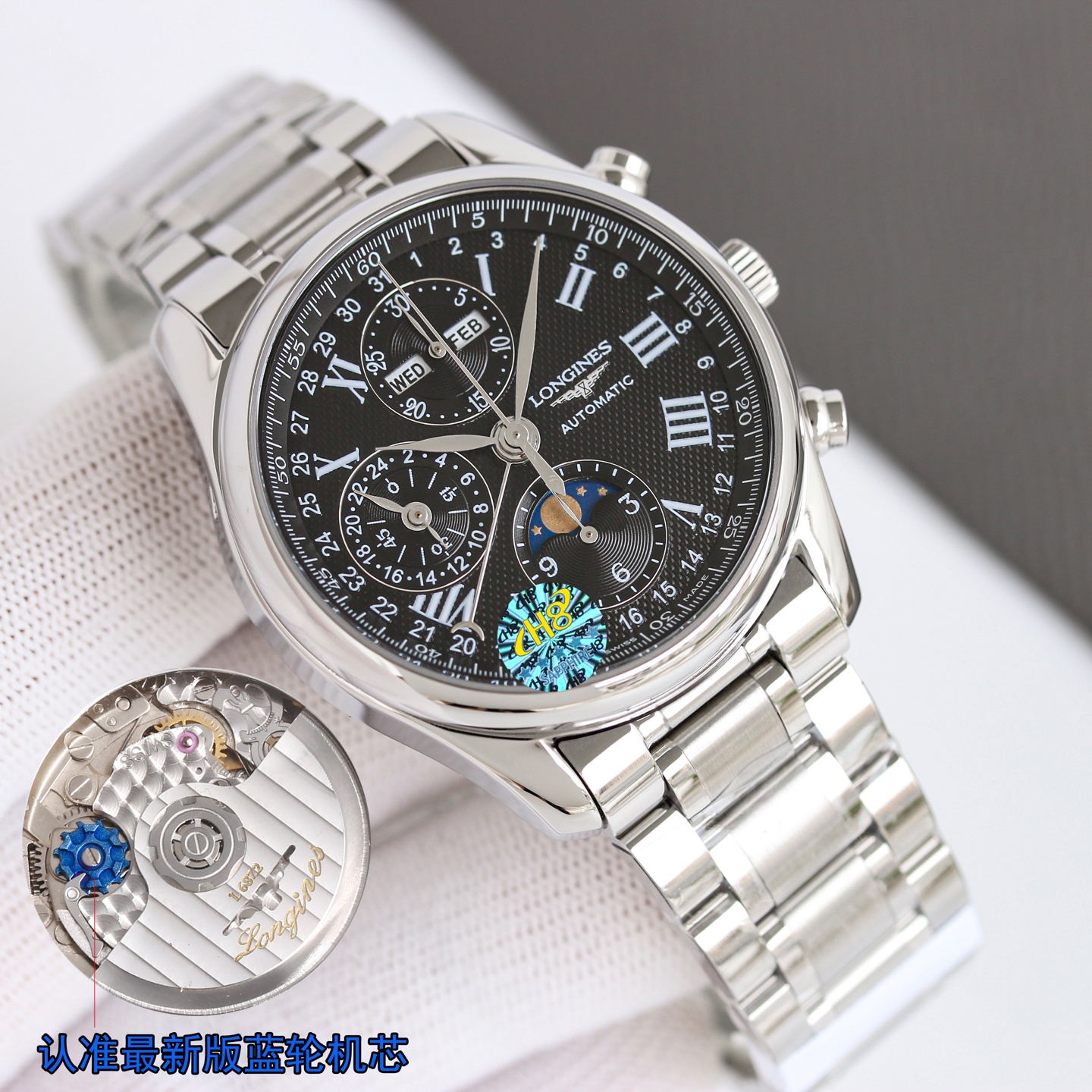 Longines Master Collection L2.773.4.71.6 silver case, silver bezel, silver dial, silver bracelet 42mm Men's Automatic