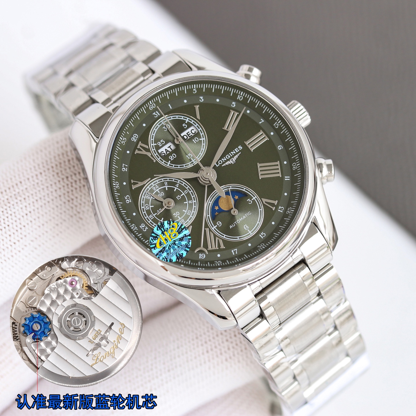 Longines The Longines Master Collection L2.673.4.92.6 stainless steel case and bracelet, blue dial 40mm Men's Automatic