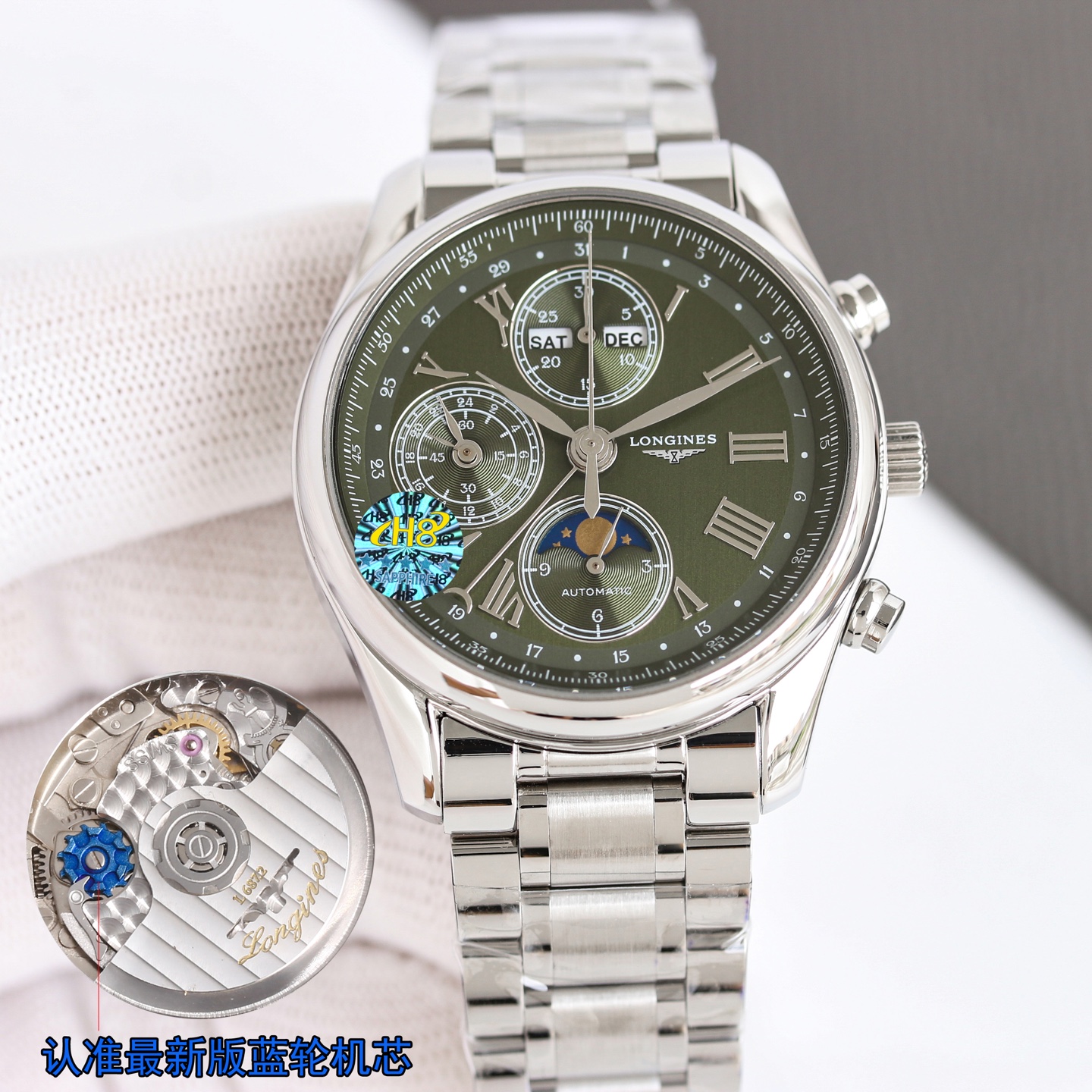 Longines The Longines Master Collection L2.673.4.92.6 stainless steel case and bracelet, blue dial 40mm Men's Automatic