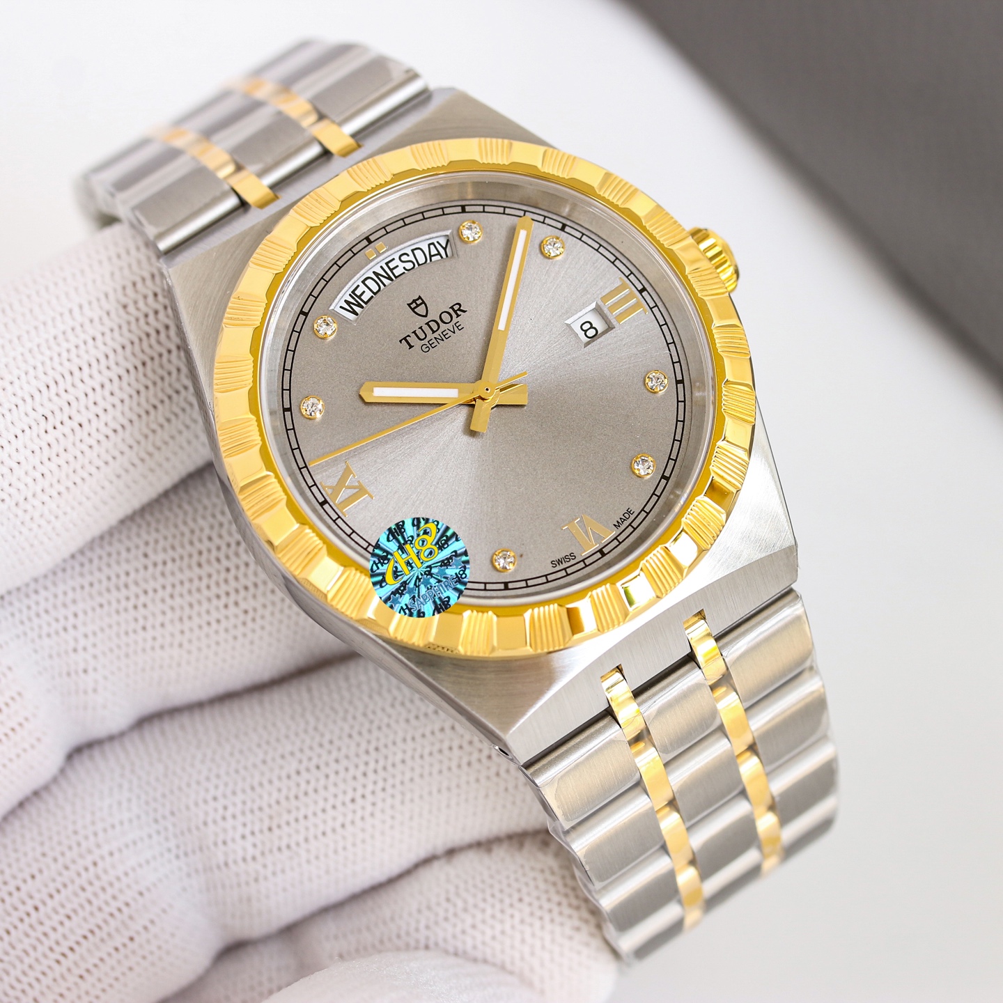 Tudor Royal Day-Date two-tone steel and yellow gold case / bezel, champagne dial, two-tone steel and yellow gold bracelet 41mm Men's Automatic