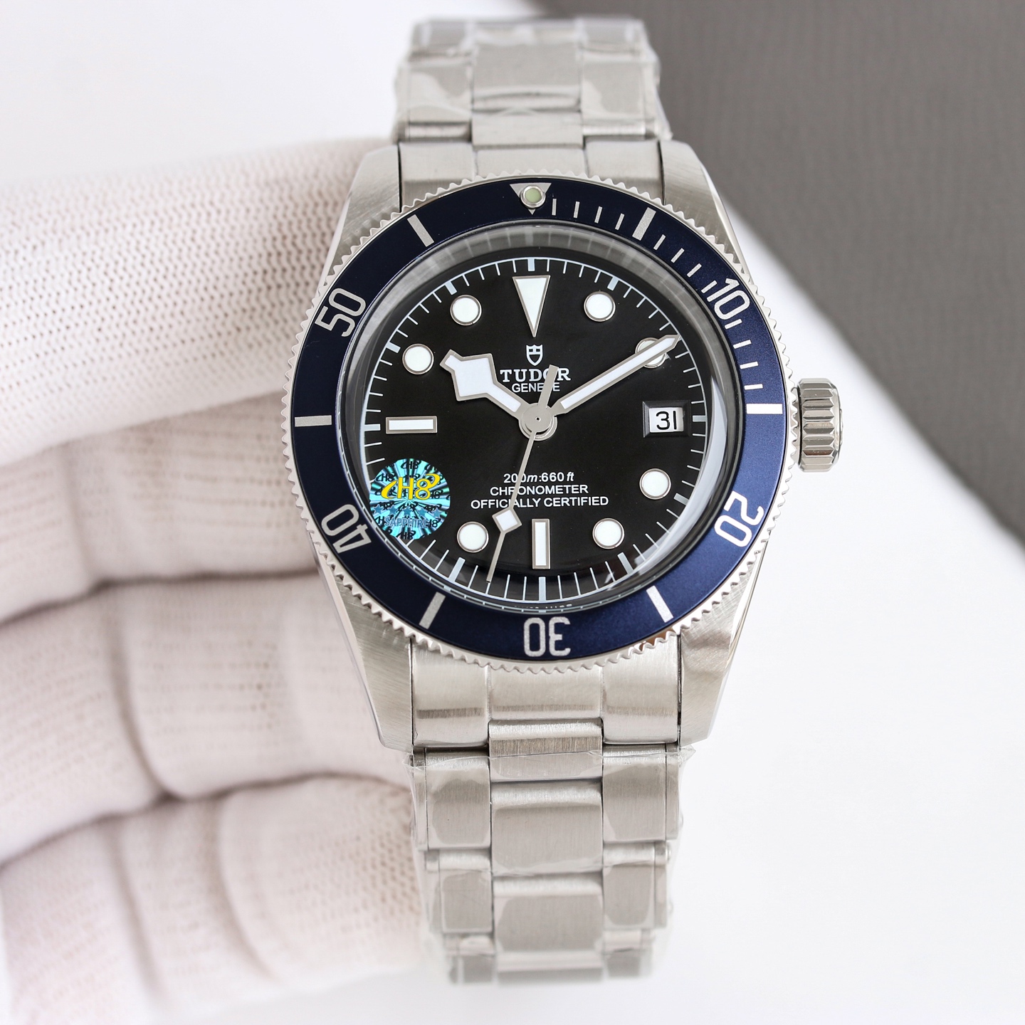 Tudor Pelagos FXD M79230B-0002 blue bezel, black dial, stainless steel case and bracelet 41mm Men's Automatic