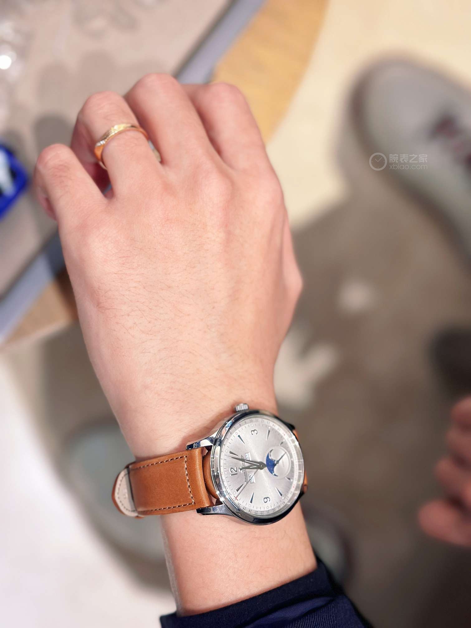 Jaeger-LeCoultre Master Calendar Q4148420 stainless steel case, silver dial, brown leather strap 40mm Men's Automatic