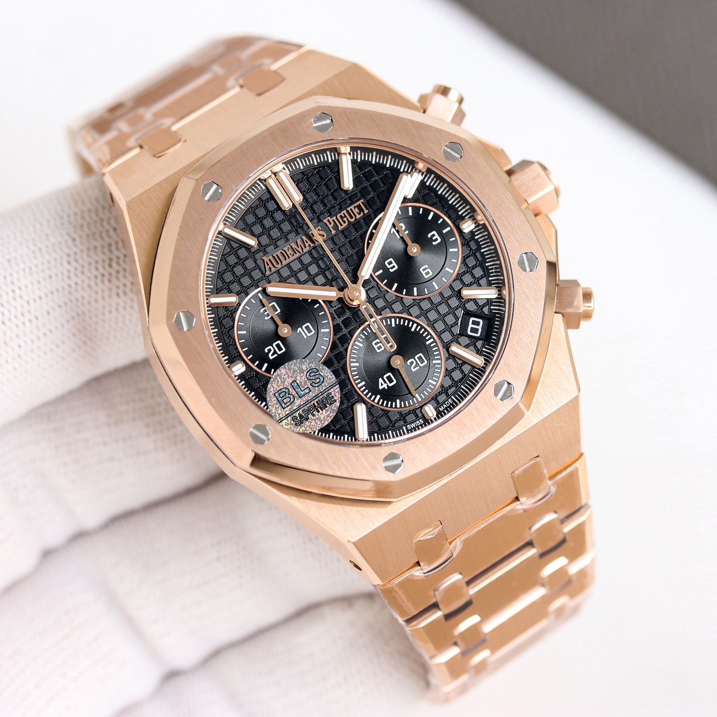 Audemars Piguet Royal Oak Chronograph 26420OR OO A125CR 01 rose gold case and bracelet blue dial 41mm Men s Automatic | BUY WATCHES USA luxury watches
